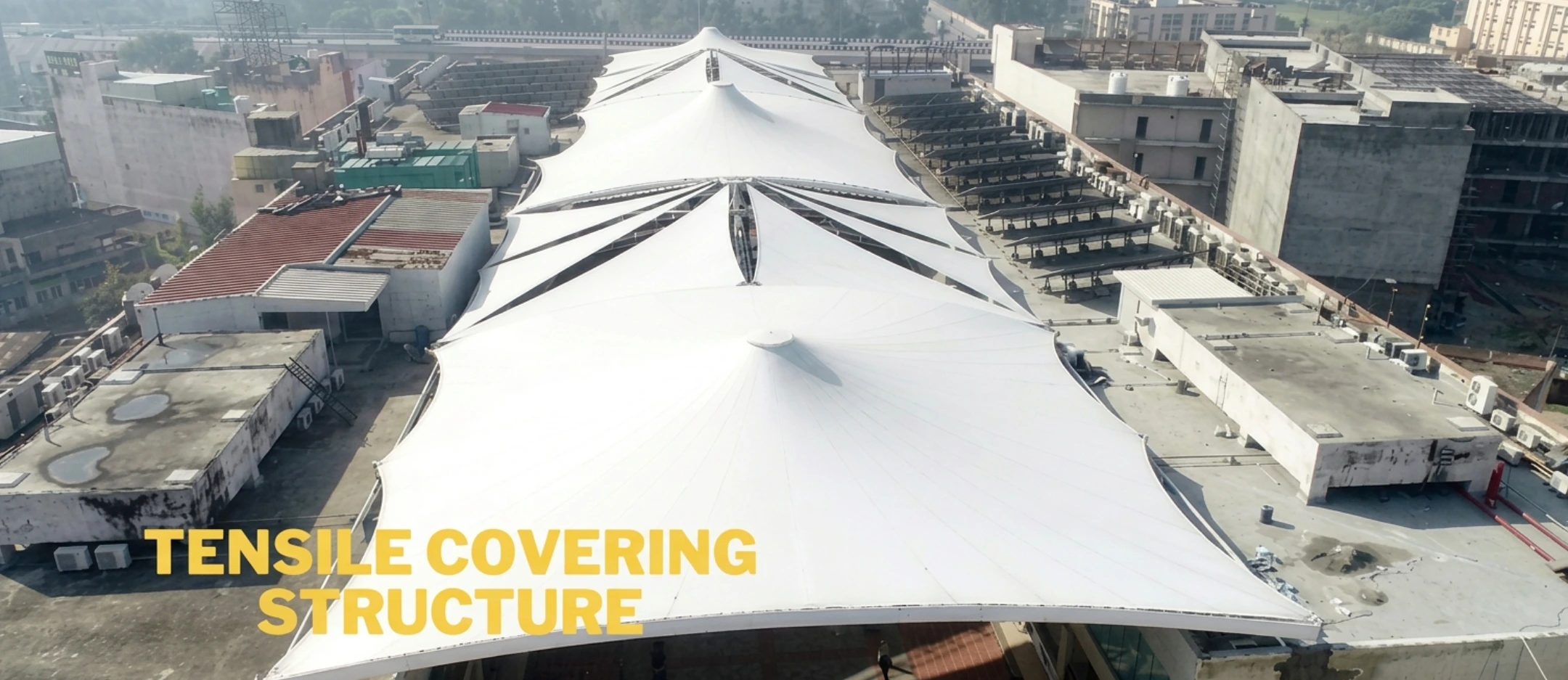Modern Tensile Structure Design for Commercial Use - Ekra Decor