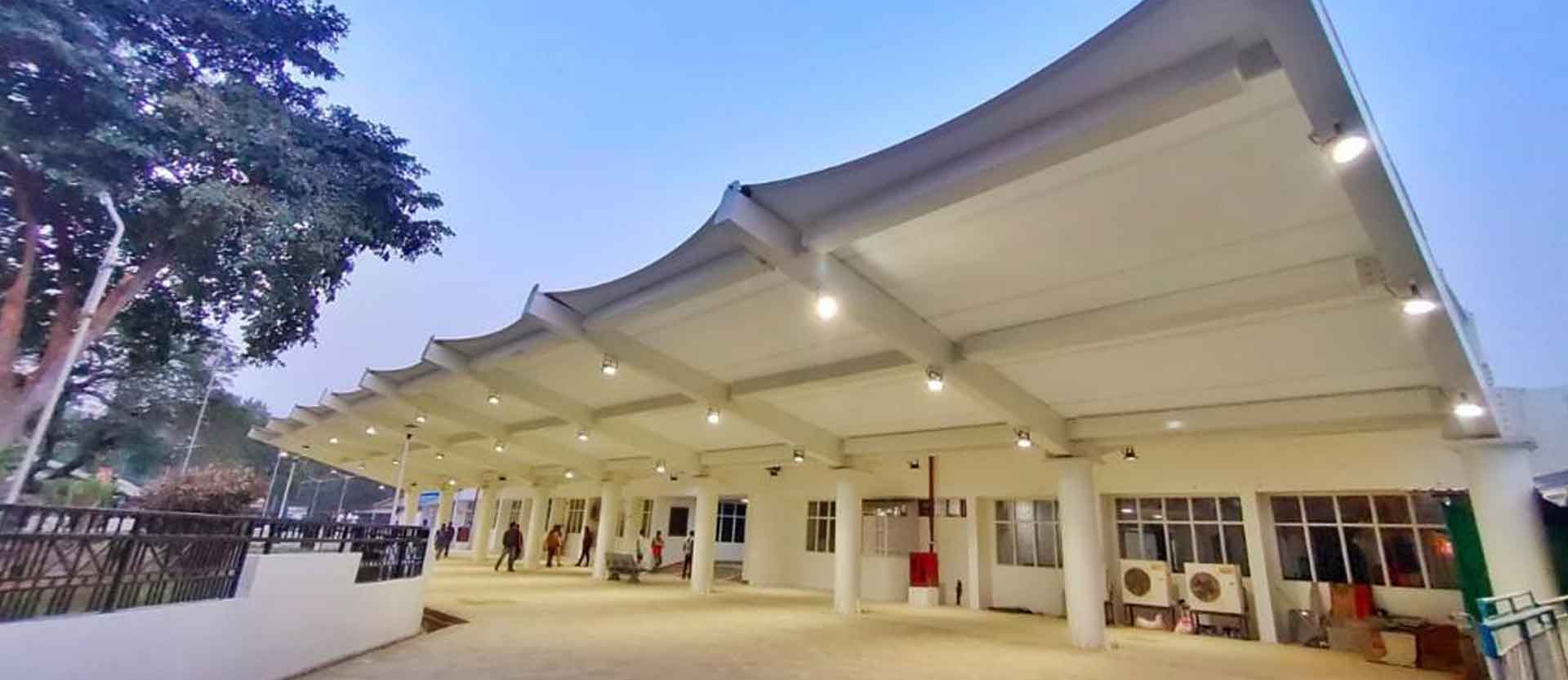 Roofing Tensile Structure for Outdoor Spaces by Ekra Decor