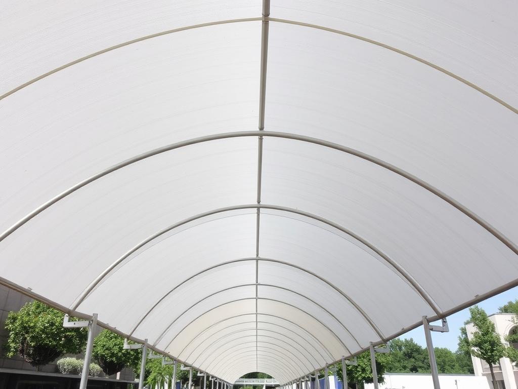 Barrel vault tensile structure