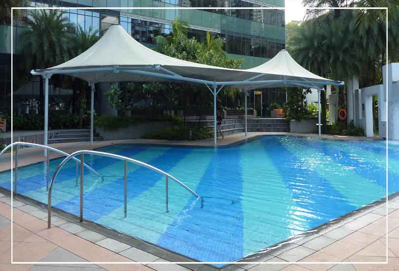 SWIMMING POOL TENSILE STRUCTURE